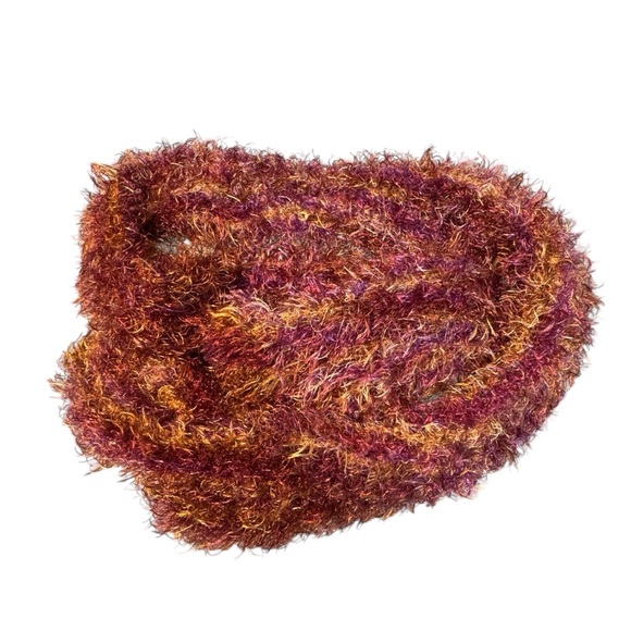 Elegant‎ Purple and Gold Knit Shaggy Scarf - Picture 7 of 8